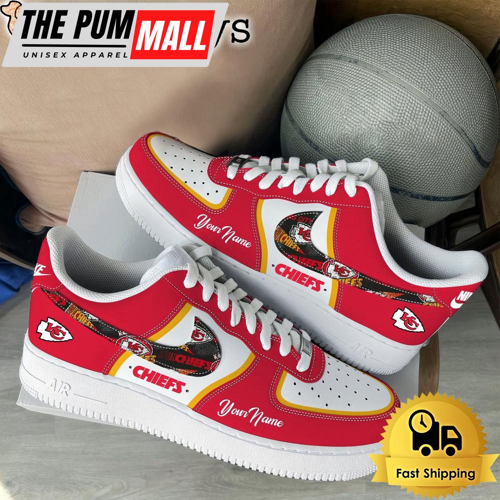 NFL Kansas City Chiefs Logo Team Limited Edition New Design Custom Air Force 1 Shoes