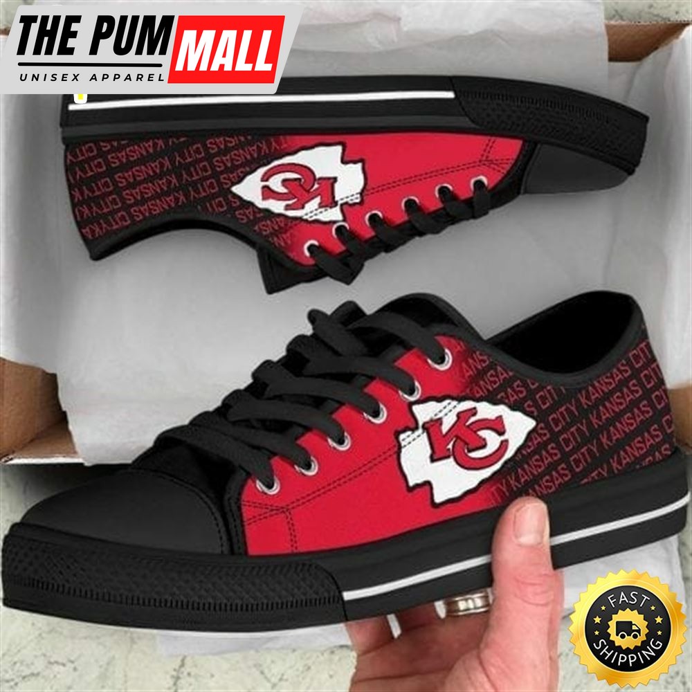 NFL Kansas City Chiefs Low Top Black Shoes