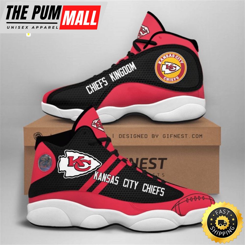 NFL Kansas City Chiefs Red Black Air Jd 13 Shoes