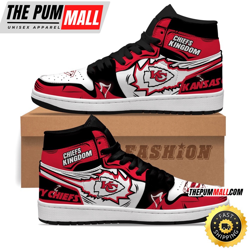 NFL Kansas City Chiefs Red White Air Jd 1 High Sneakers