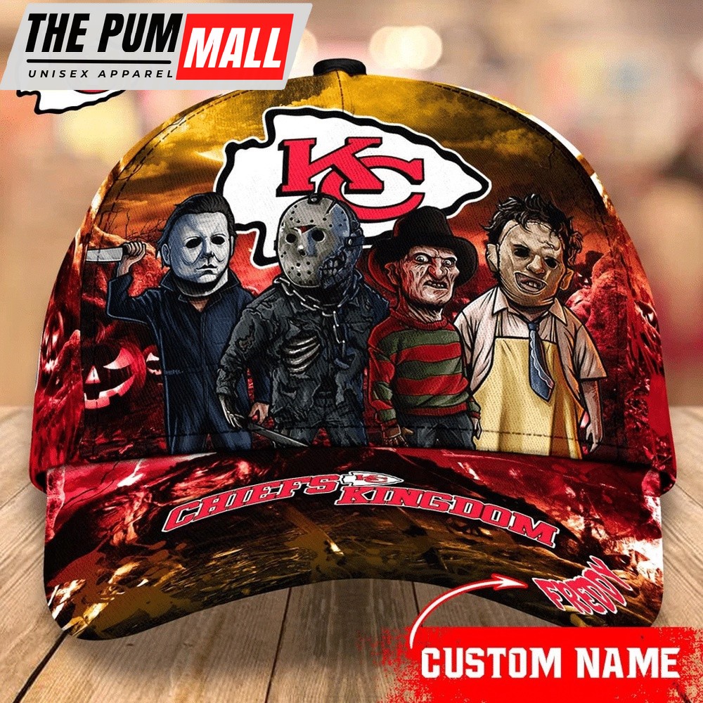 NFL Kansas City Chiefs Special Horror Movie Characters Halloween Baseball Cap