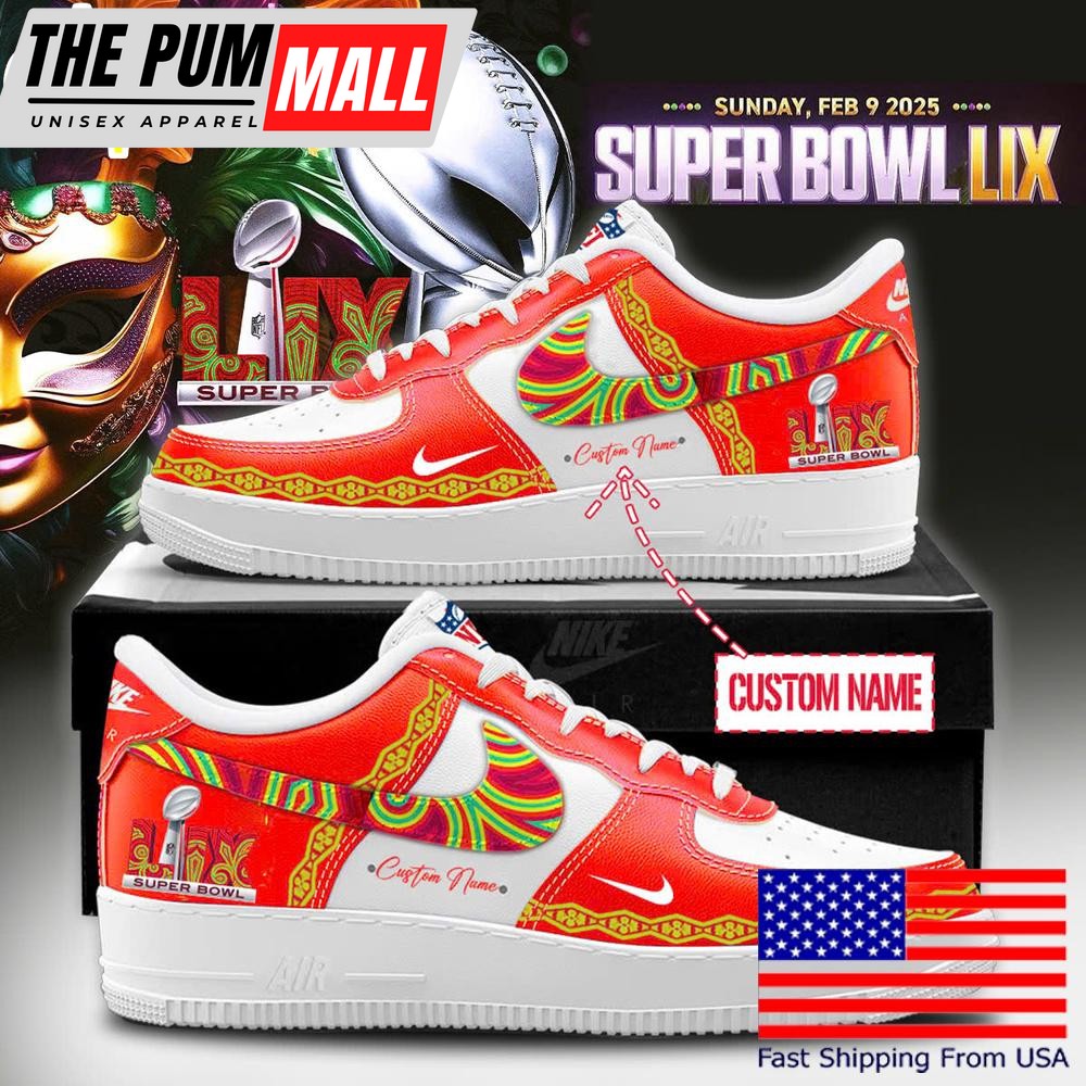 NFL Kansas City Chiefs Super Bowl LIX Limited Custom Air Force 1 Shoes , Best Running Shoes