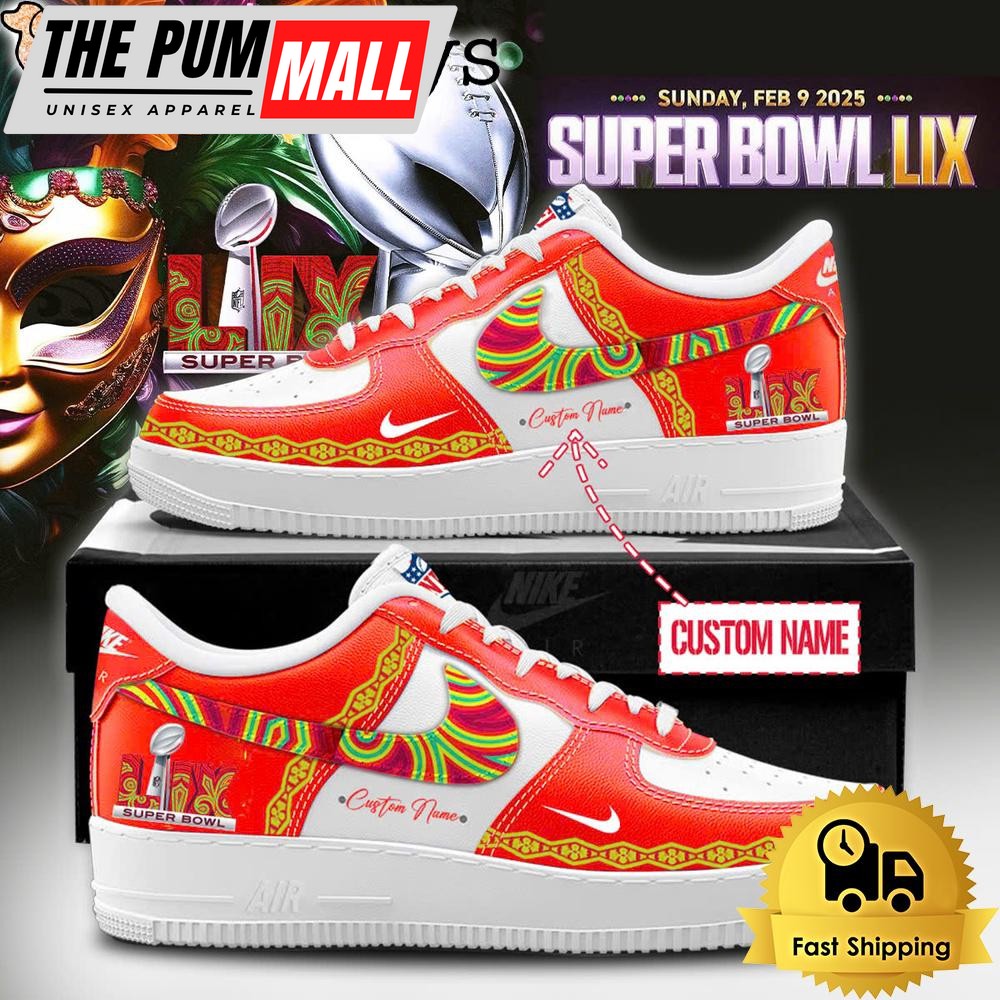 NFL Kansas City Chiefs Super Bowl LIX Limited Custom Air Force 1 Shoes
