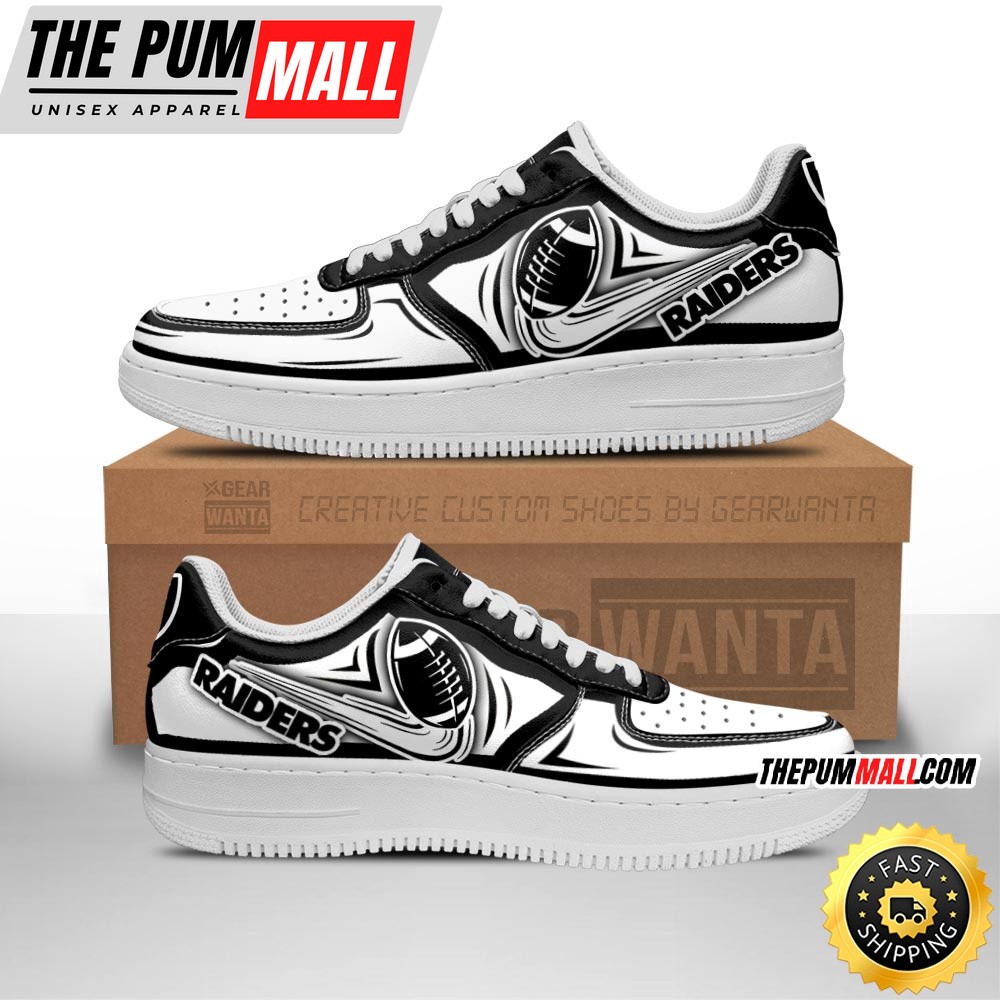 NFL Las Vegas Raiders Air Force 1 Shoes Football Sneaker Shoes