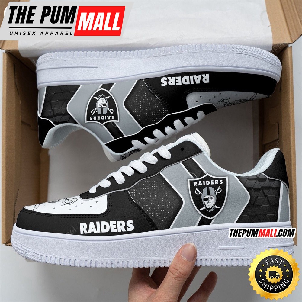NFL Las Vegas Raiders Air Force 1 Shoes Football Sports Shoes