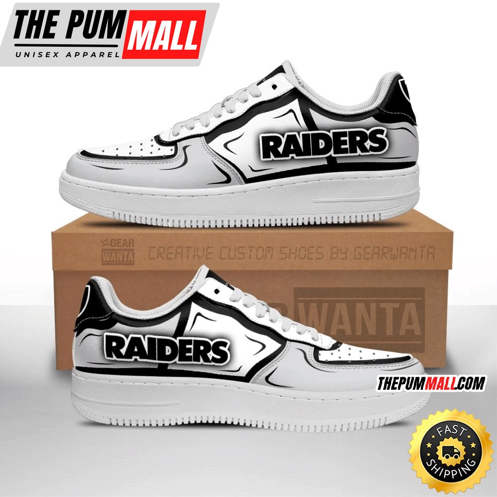 NFL Las Vegas Raiders Air Force 1 Shoes Football Sports Sneaker Shoes