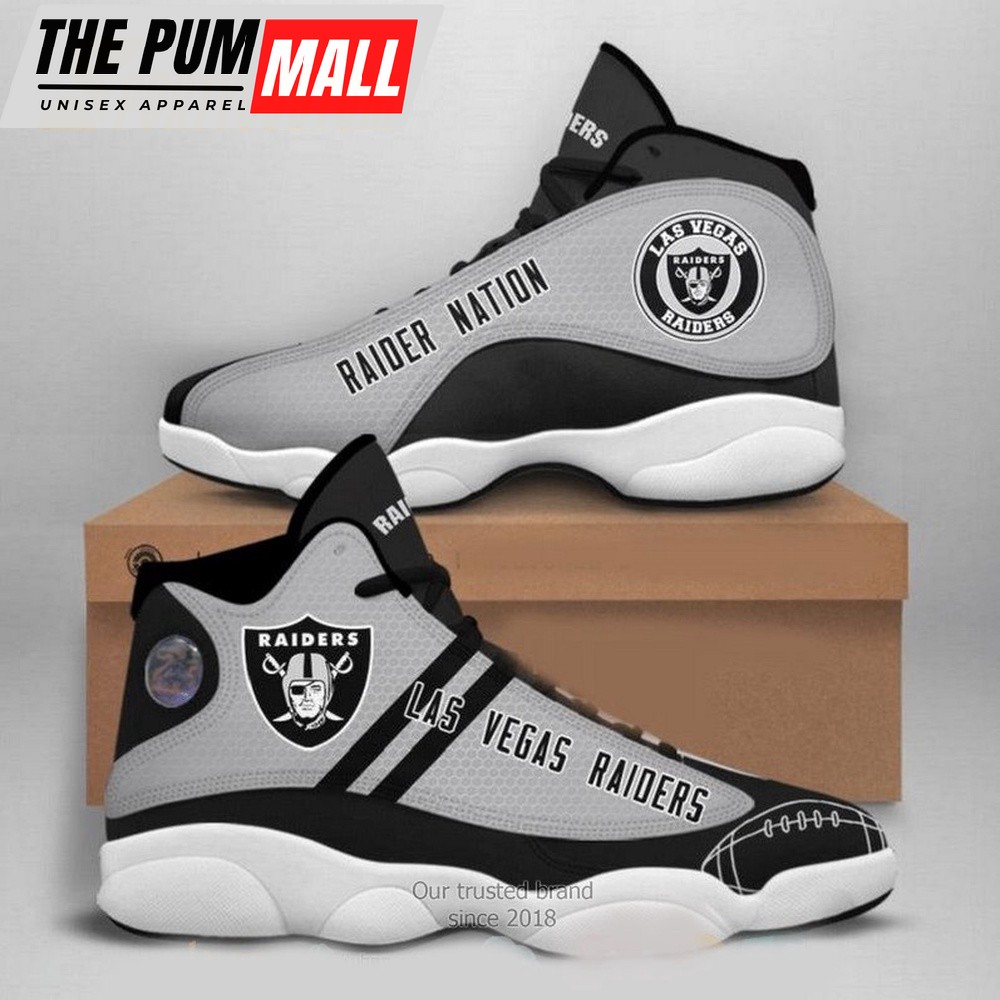 NFL Las Vegas Raiders Big Logo Football Team Air Jd 13 Shoes