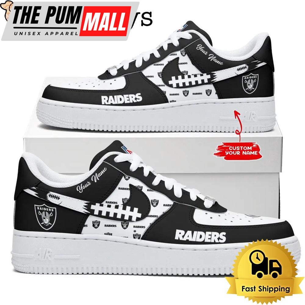 NFL Las Vegas Raiders Bold Kicks Strong Team Custom Air Force 1 Shoes