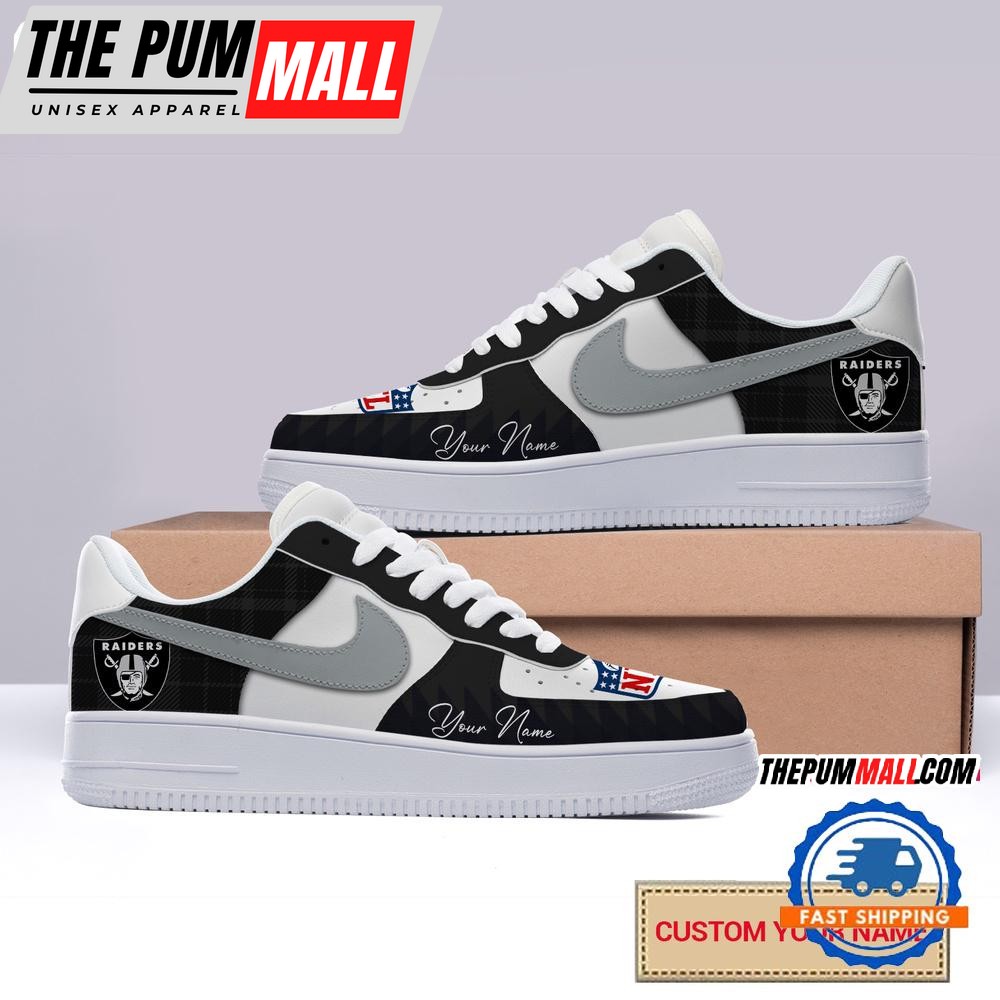 NFL Las Vegas Raiders Christmas Logo Pattern Custom Air Force 1 Shoes Sneaker