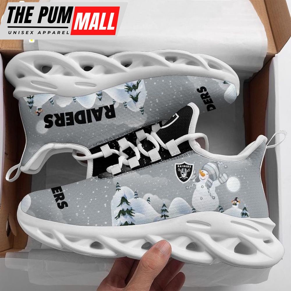 NFL Las Vegas Raiders Christmas Snowman Max Soul Shoes