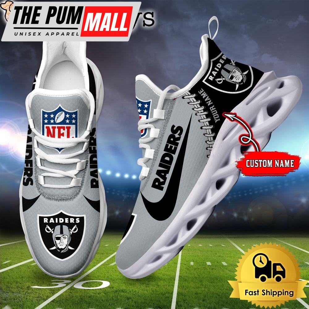 NFL Las Vegas Raiders Custom Name Max Soul Shoes Gift For Fans