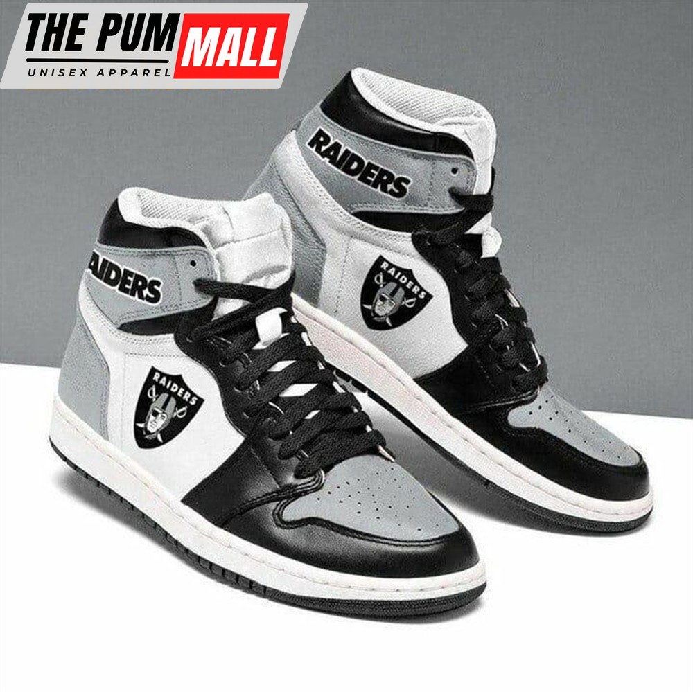 NFL Las Vegas Raiders Football Logo Team Air Jd 1 Hightop Shoes Sneakers
