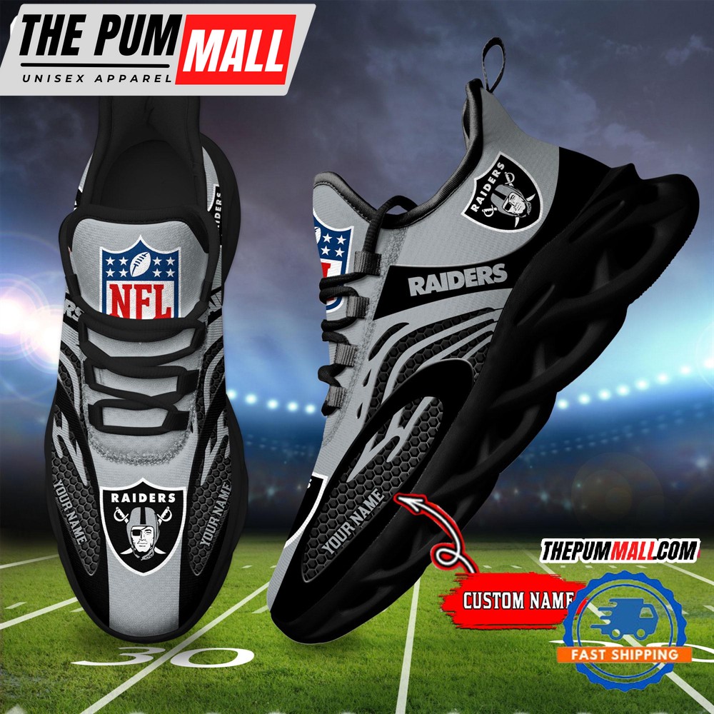 NFL Las Vegas Raiders Football Logo Team New Design Max Soul Shoes Sneaker