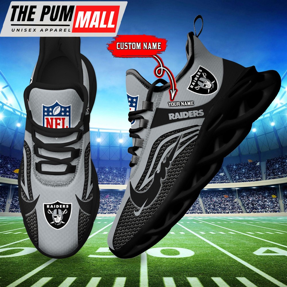 NFL Las Vegas Raiders Football Team New Design Max Soul Shoes Sneaker