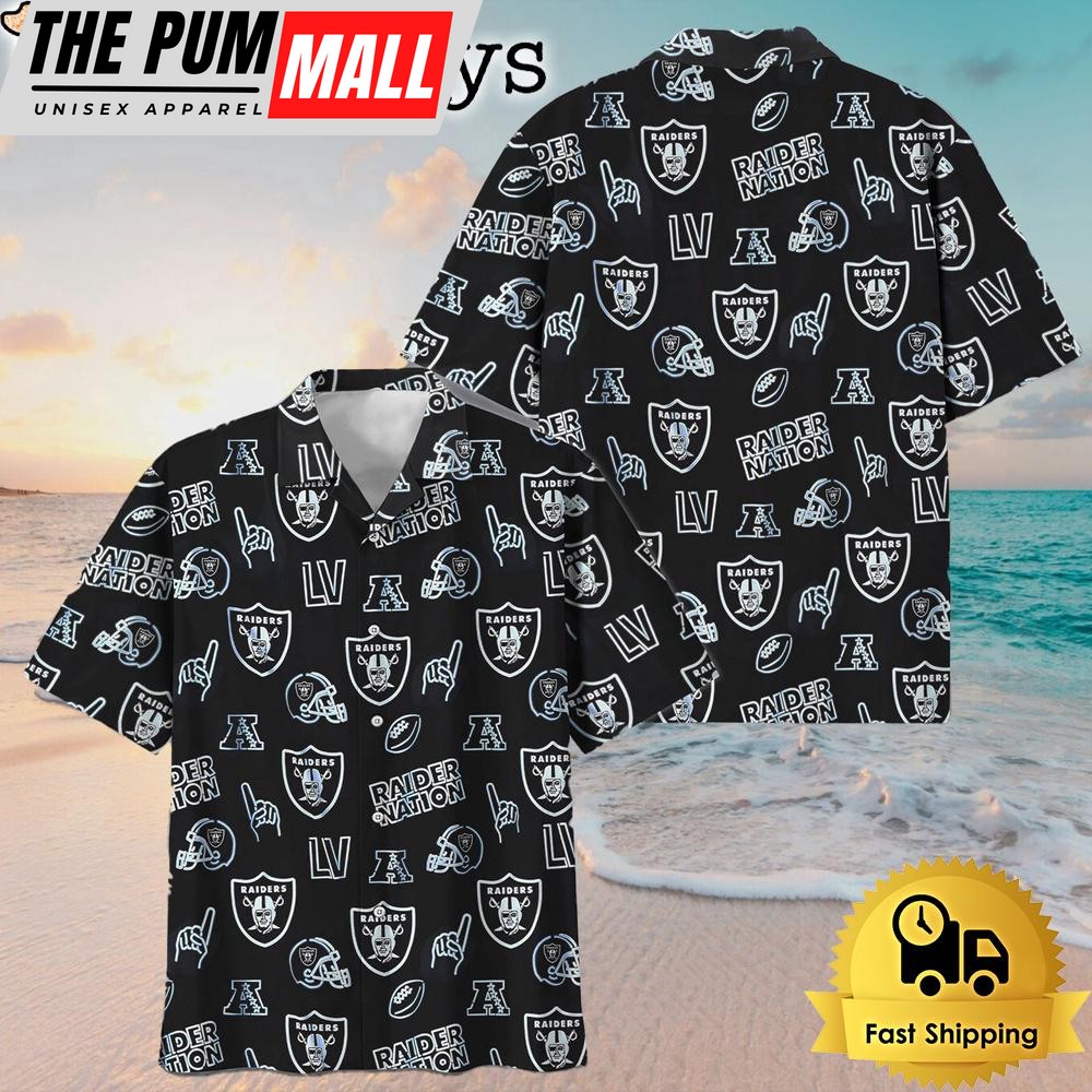NFL Las Vegas Raiders Game Day Meets Island Vibes Hawaiian Shirt