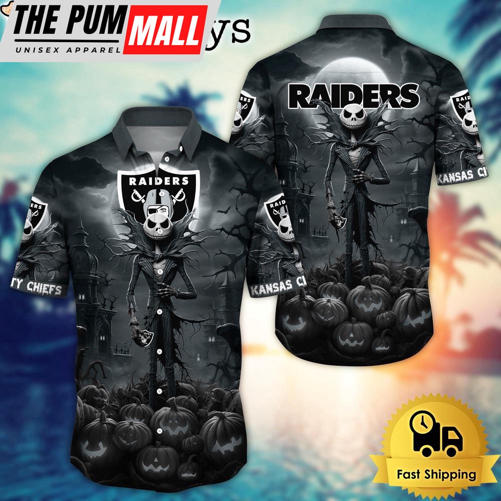 NFL Las Vegas Raiders Halloween Jack Hawaiian Shirt