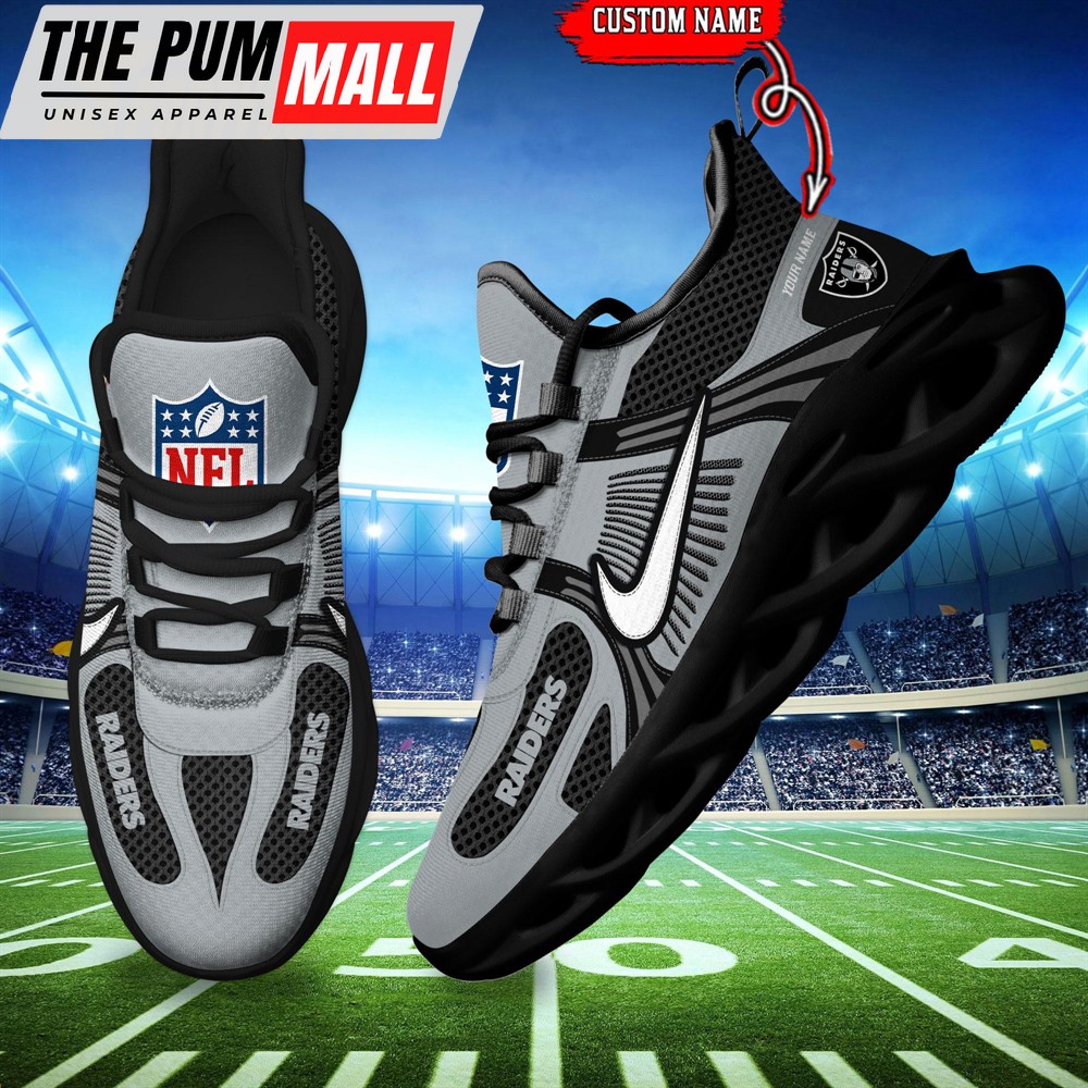 NFL Las Vegas Raiders Logo Football Team New Season Max Soul Shoes