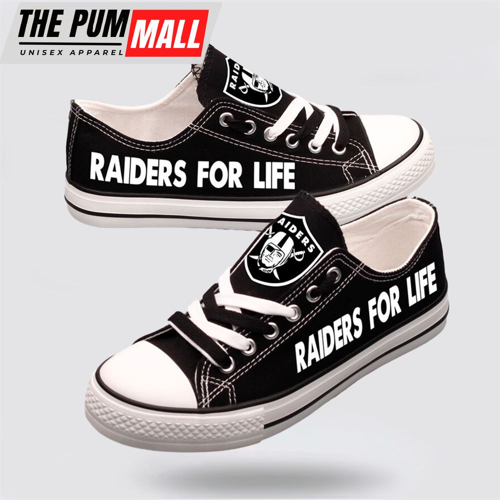 nfl-las-vegas-raiders-low-top-canvas-shoes-sport-sneakers-dominate-the-streets-w-gmsjysxi NFL Las Vegas Raiders Low Top Canvas Shoes Sport Sneakers Dominate The Streets With Authentic Nfl Style