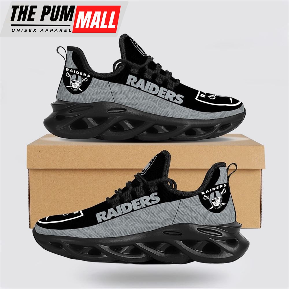 NFL Las Vegas Raiders Max Soul Shoes Sneakers Sport Shoes Walk The Talk Of Team Pride With Every Step
