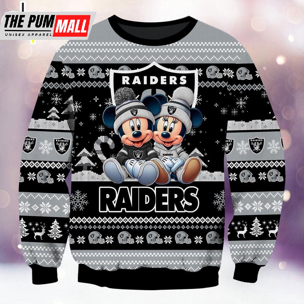 nfl-las-vegas-raiders-mickey-and-minnie-cute-christmas-ugly-sweater-j1fg0n1a NFL Las Vegas Raiders Mickey And Minnie Cute Christmas Ugly Sweater