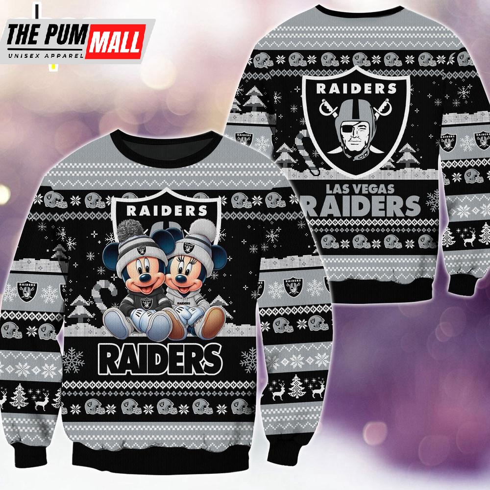 nfl-las-vegas-raiders-mickey-and-minnie-cute-christmas-ugly-sweater-j1fg0n1a NFL Las Vegas Raiders Mickey And Minnie Cute Christmas Ugly Sweater