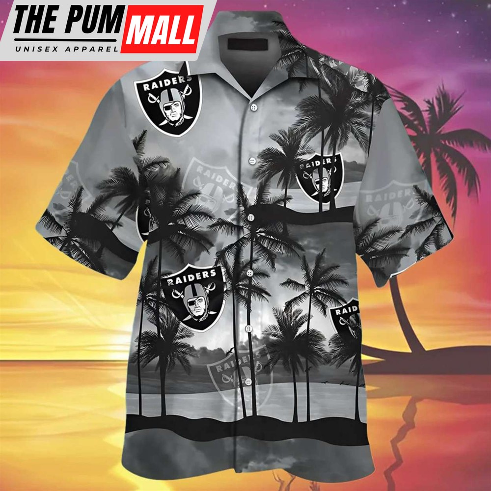 NFL Las Vegas Raiders Palm Tree Tropical Hawaiian Shirt