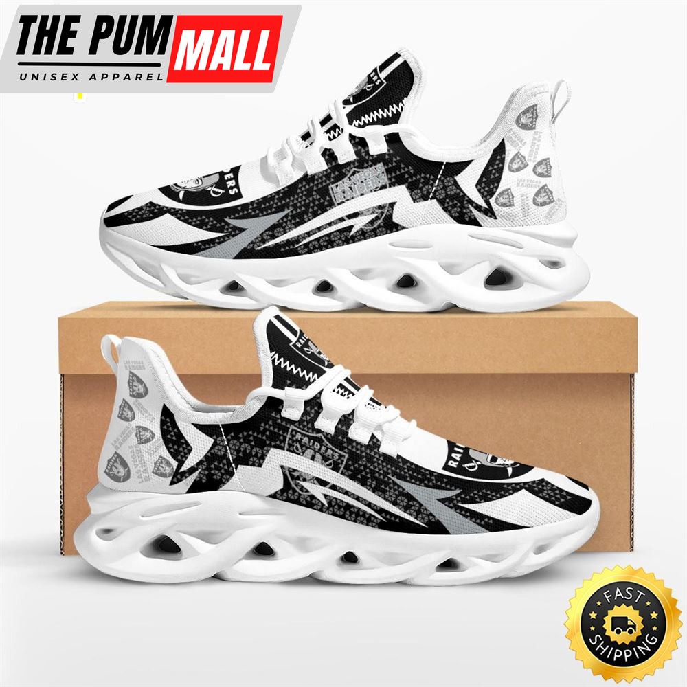 NFL Las Vegas Raiders Symbol Geometric Pattern Max Soul Shoes