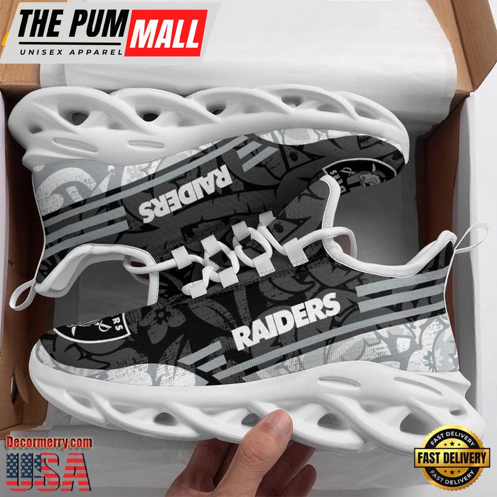 NFL Las Vegas Raiders Tropical Max Soul Shoes , Running Sneakers Shoes
