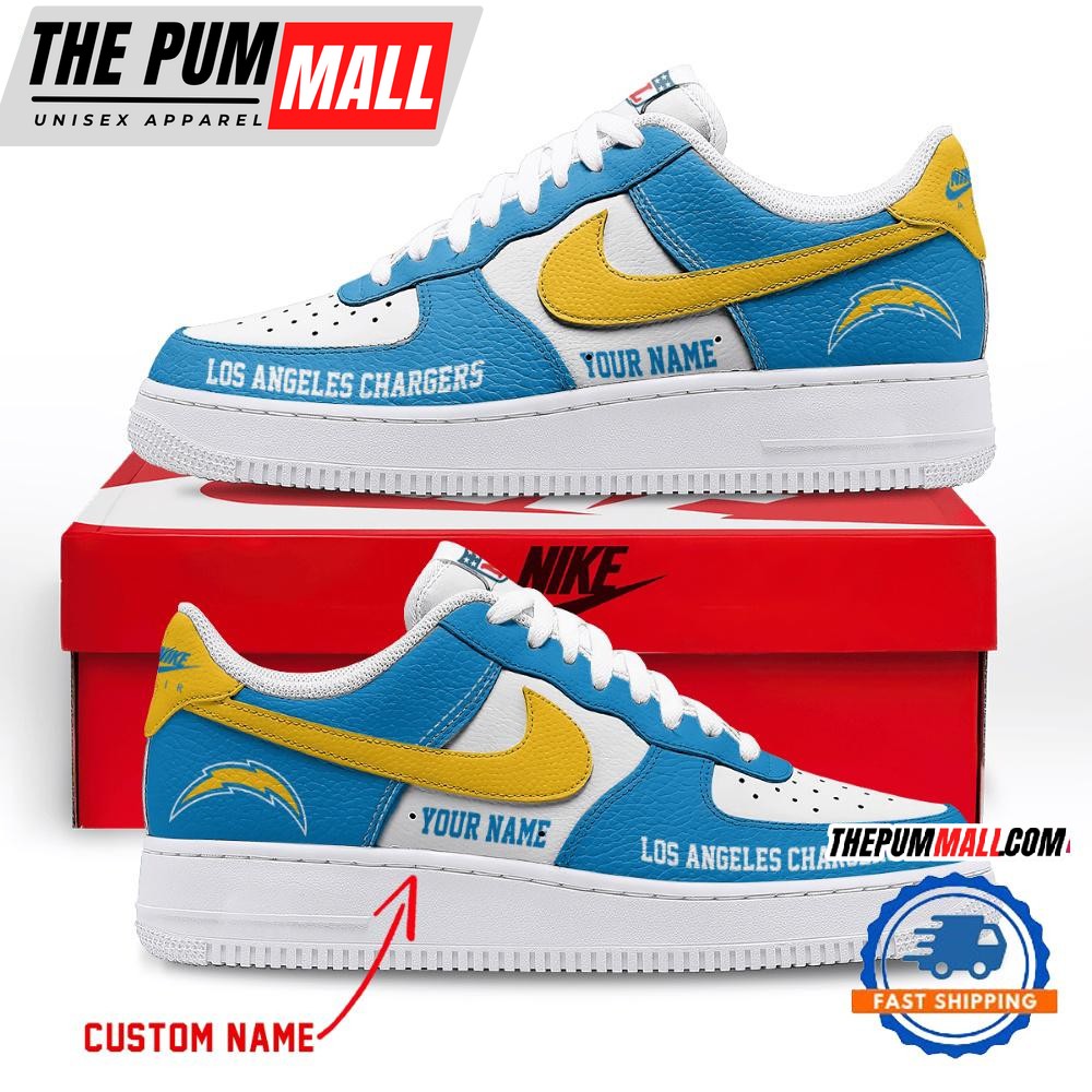 NFL Los Angeles Charger Limited Edition Personalized Air Force 1 Shoes Sneaker