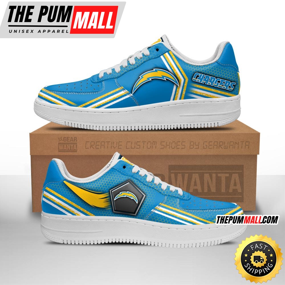 NFL Los Angeles Chargers Air Force 1 Shoes Air Sneakers For Fans