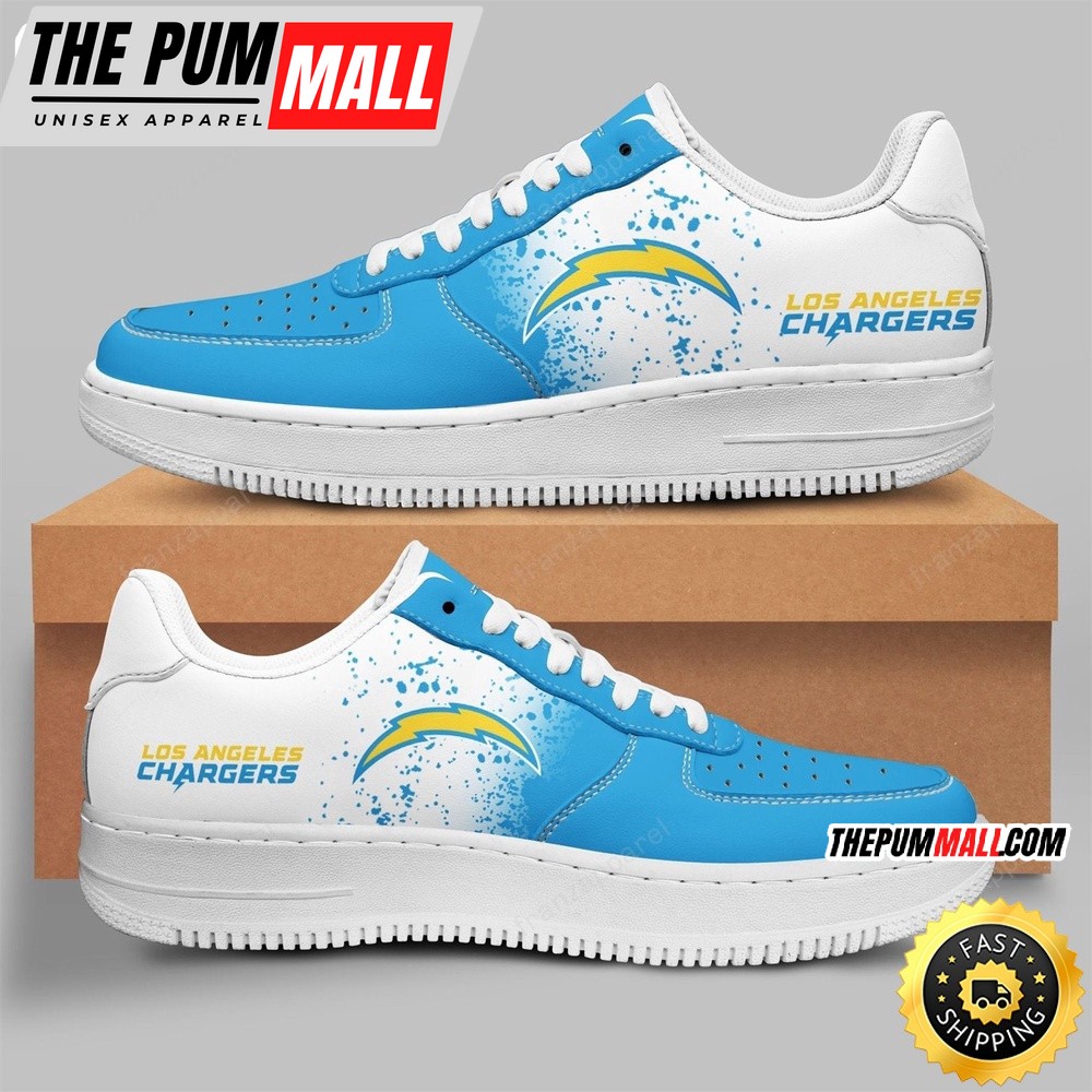 NFL Los Angeles Chargers Air Force 1 Shoes Football Sports Shoes