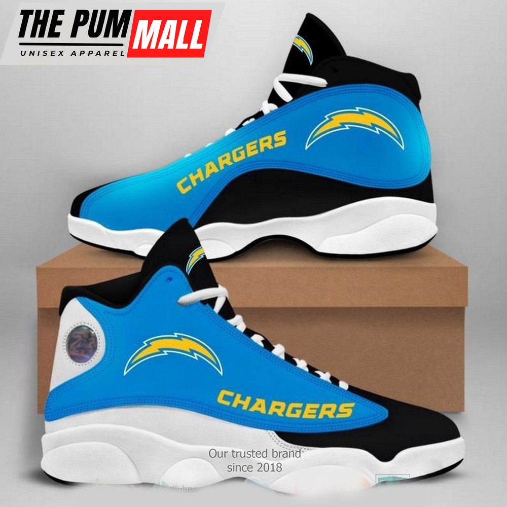 NFL Los Angeles Chargers Big Logo Air Jd 13 Sneaker Shoes