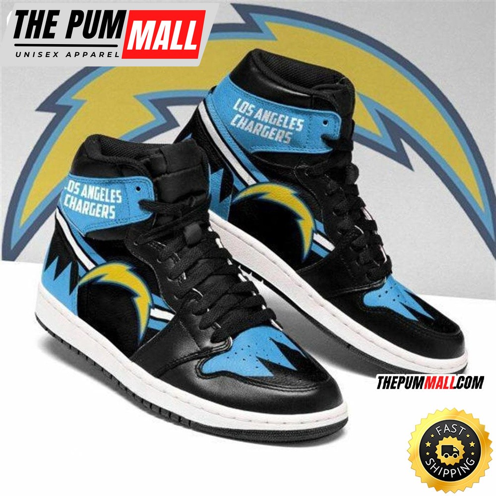 NFL Los Angeles Chargers Black Blue Air Jd 1 High Sneakers