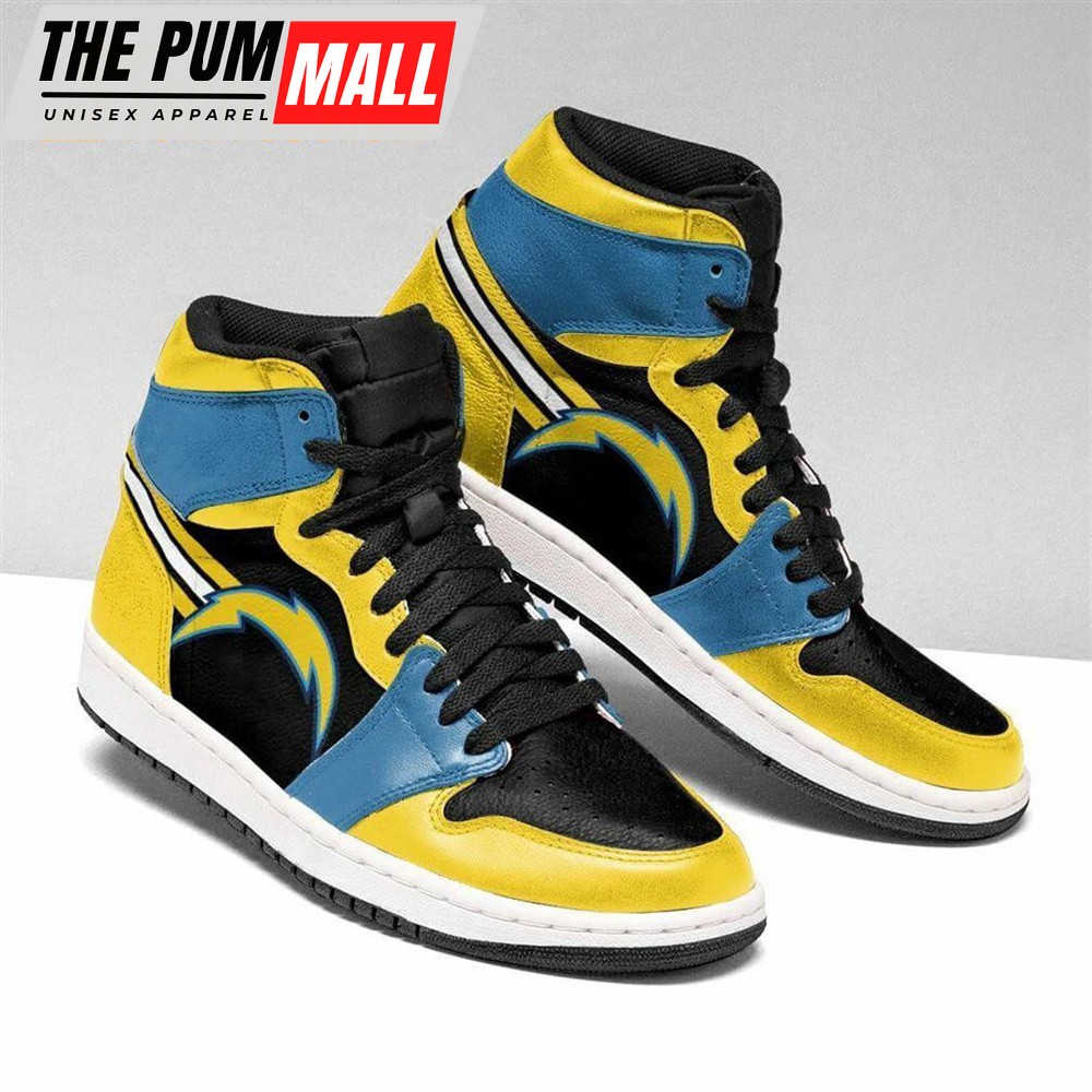 NFL Los Angeles Chargers Football Logo Team Air Jd 1 Hightop Shoes Sneakers