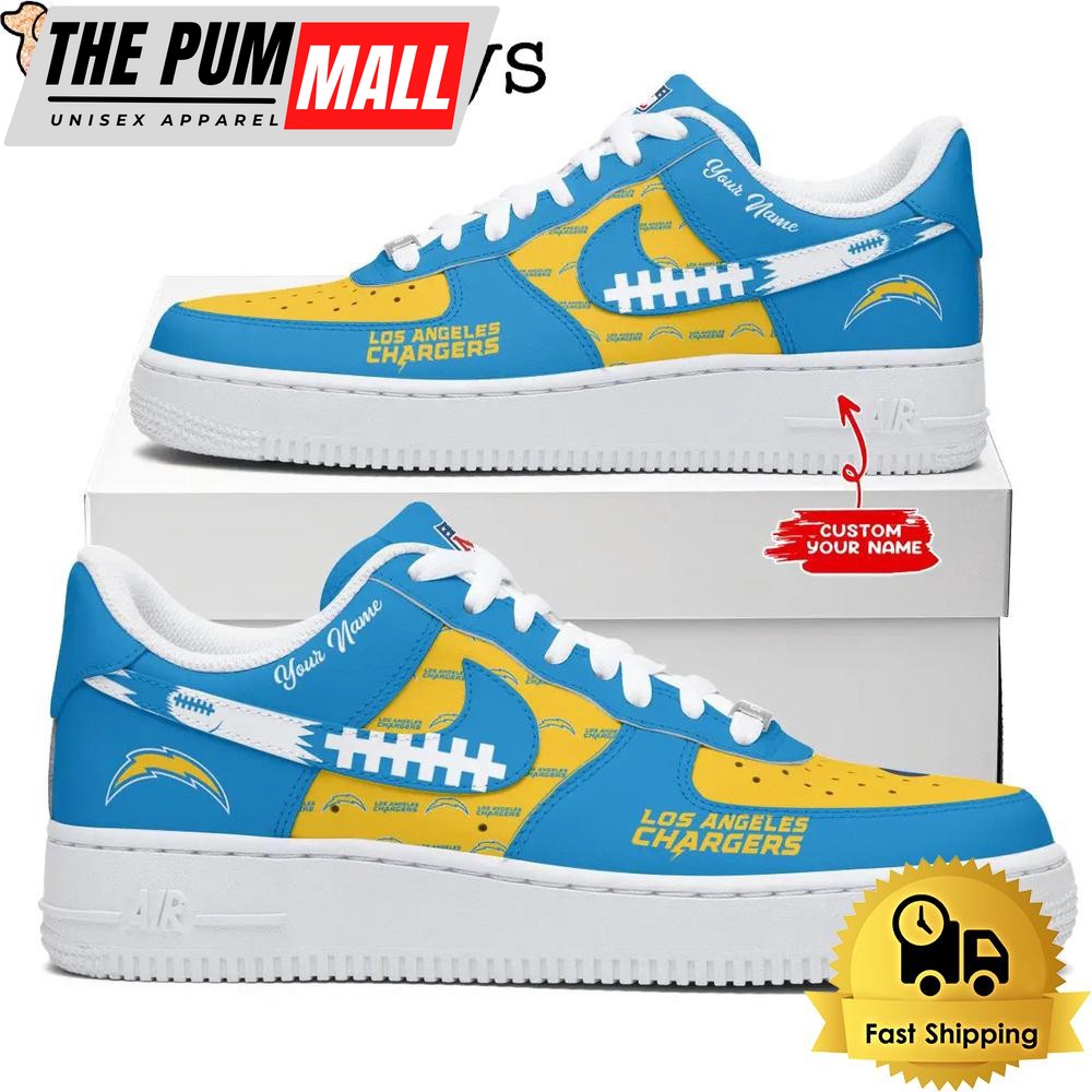 NFL Los Angeles Chargers Football Style Goes Everywhere Custom Air Force 1 Shoes