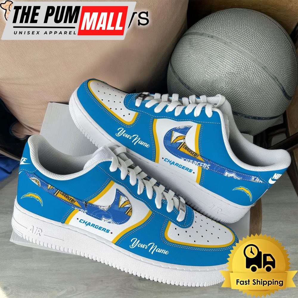 NFL Los Angeles Chargers Logo Team Limited Edition New Design Custom Air Force 1 Shoes