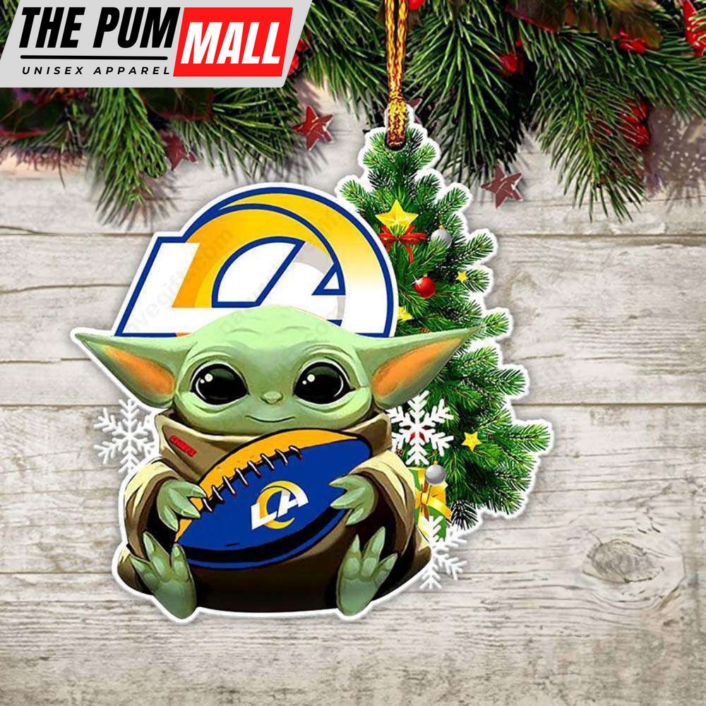 NFL Los Angeles Rams Baby Yoda Christmas Ornament Xmas Tree Decoration Limited Edition