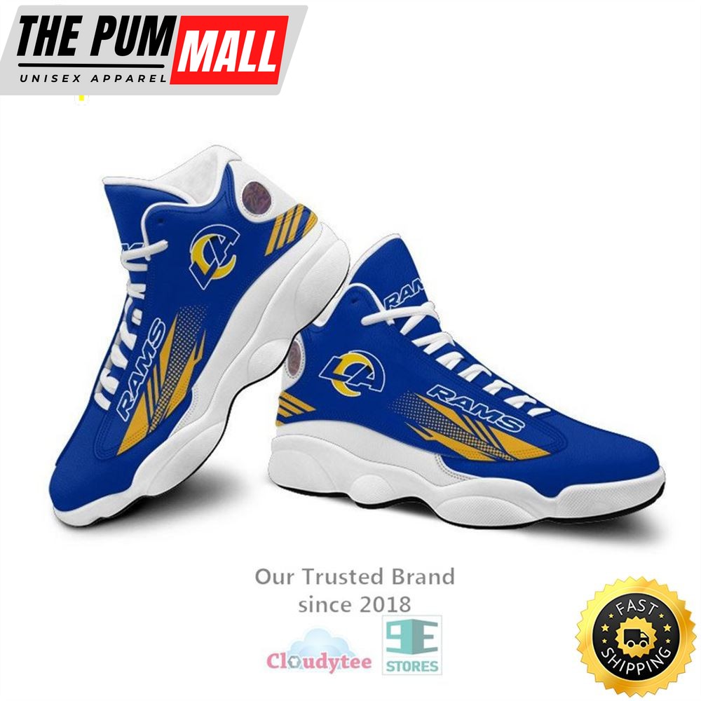 NFL Los Angeles Rams Blue Limited Edition Air Jd 13 Shoes