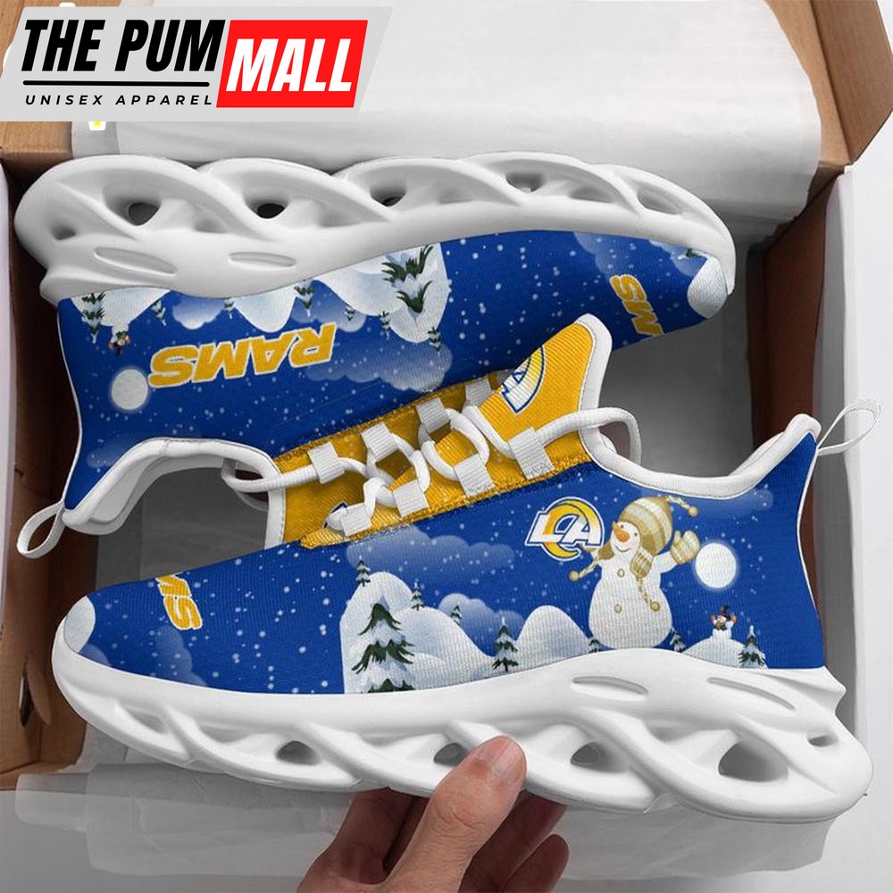 NFL Los Angeles Rams Christmas Snowman Max Soul Shoes