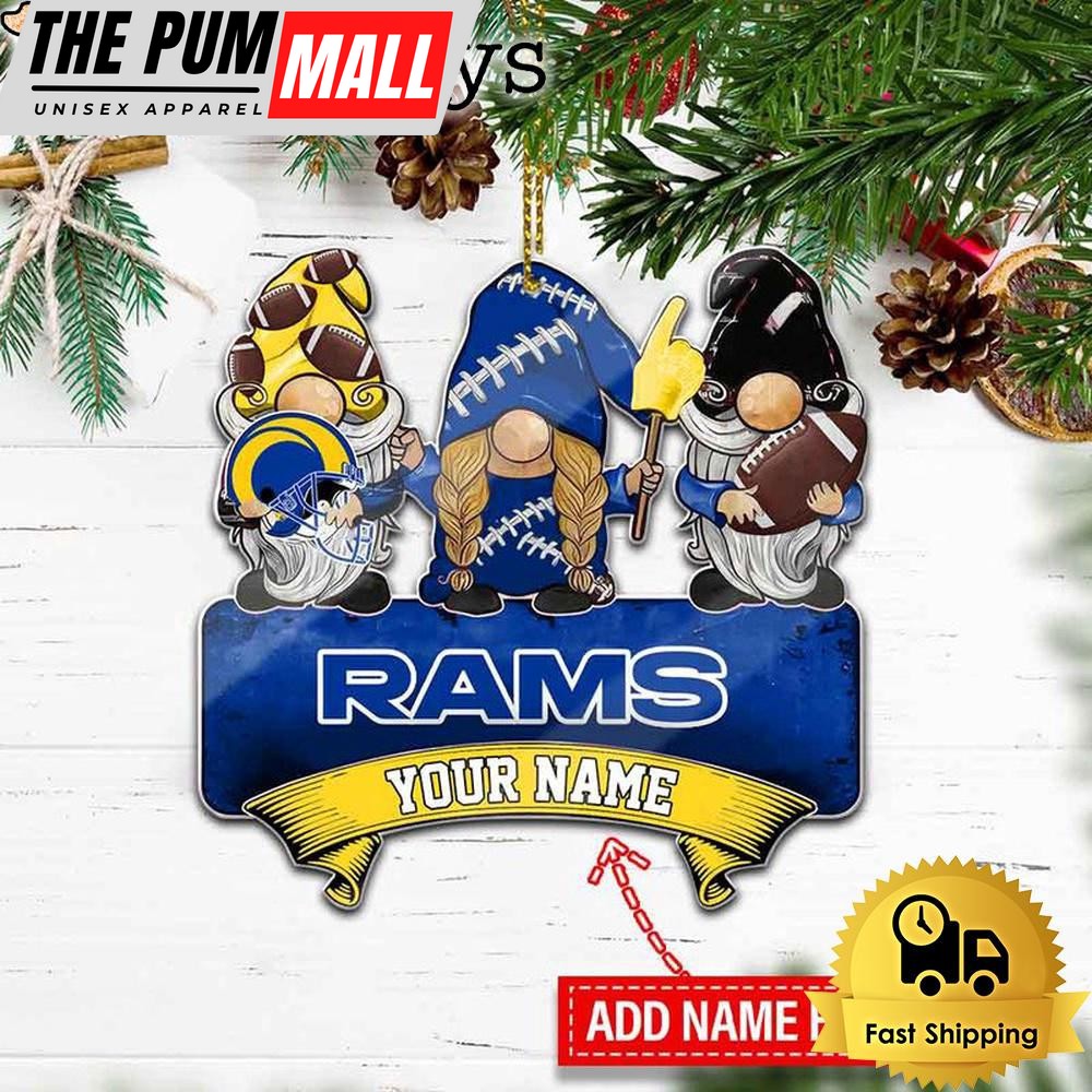 NFL Los Angeles Rams Custom Gnome Christmas Ornament Limited Edition