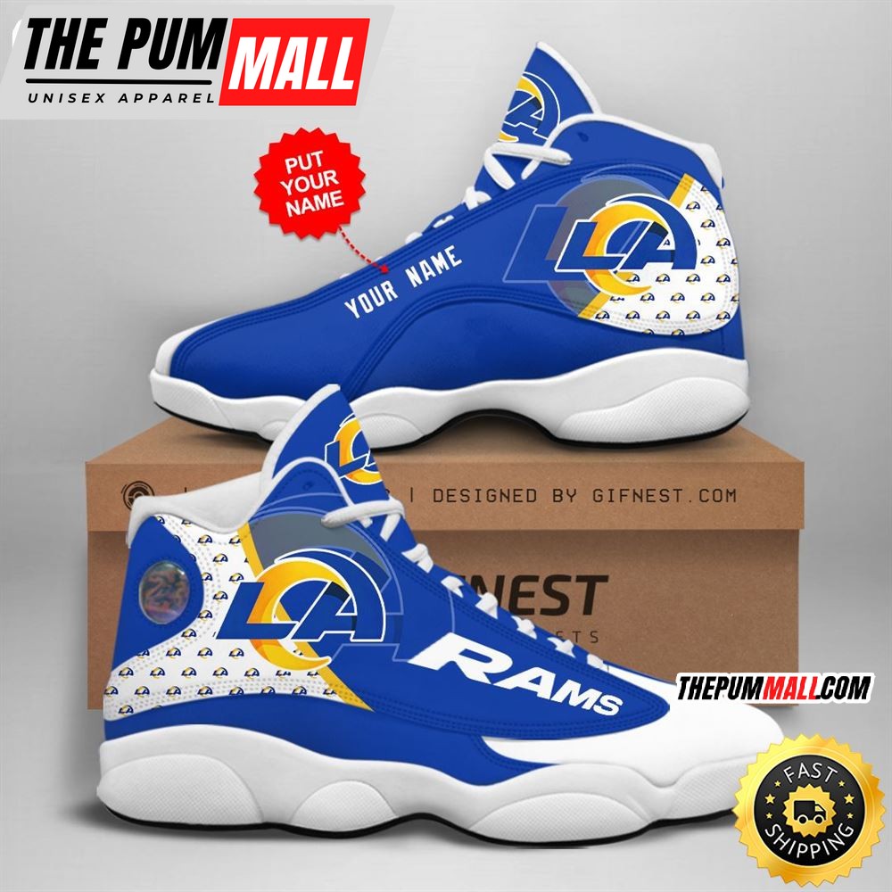 NFL Los Angeles Rams Custom Name Air Jd 13 Shoes V1