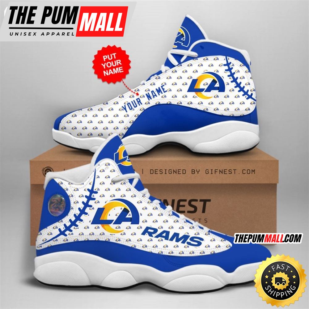 NFL Los Angeles Rams Custom Name Air Jd 13 Shoes V3