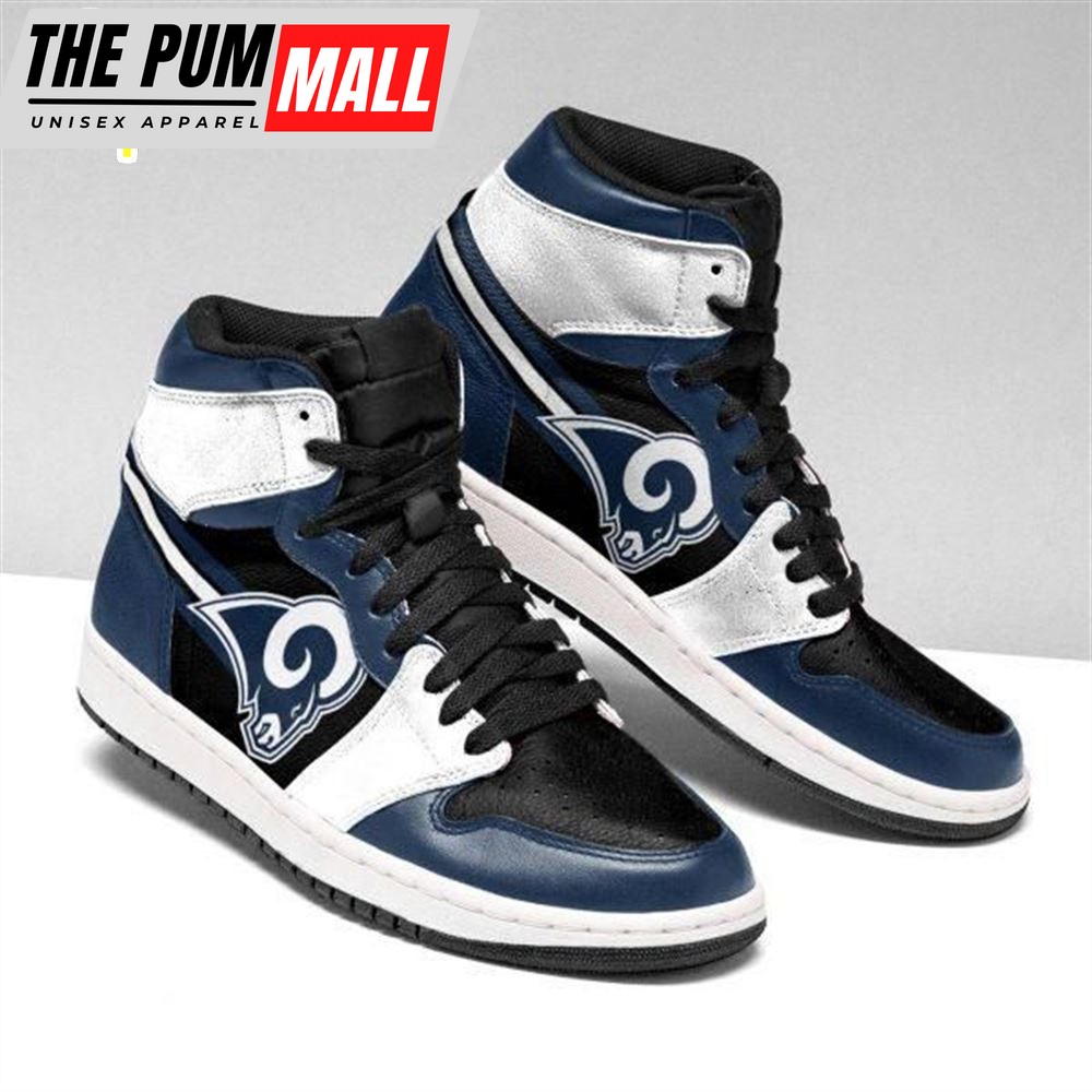 NFL Los Angeles Rams Dark Blue White Air Jd 1 High Sneakers