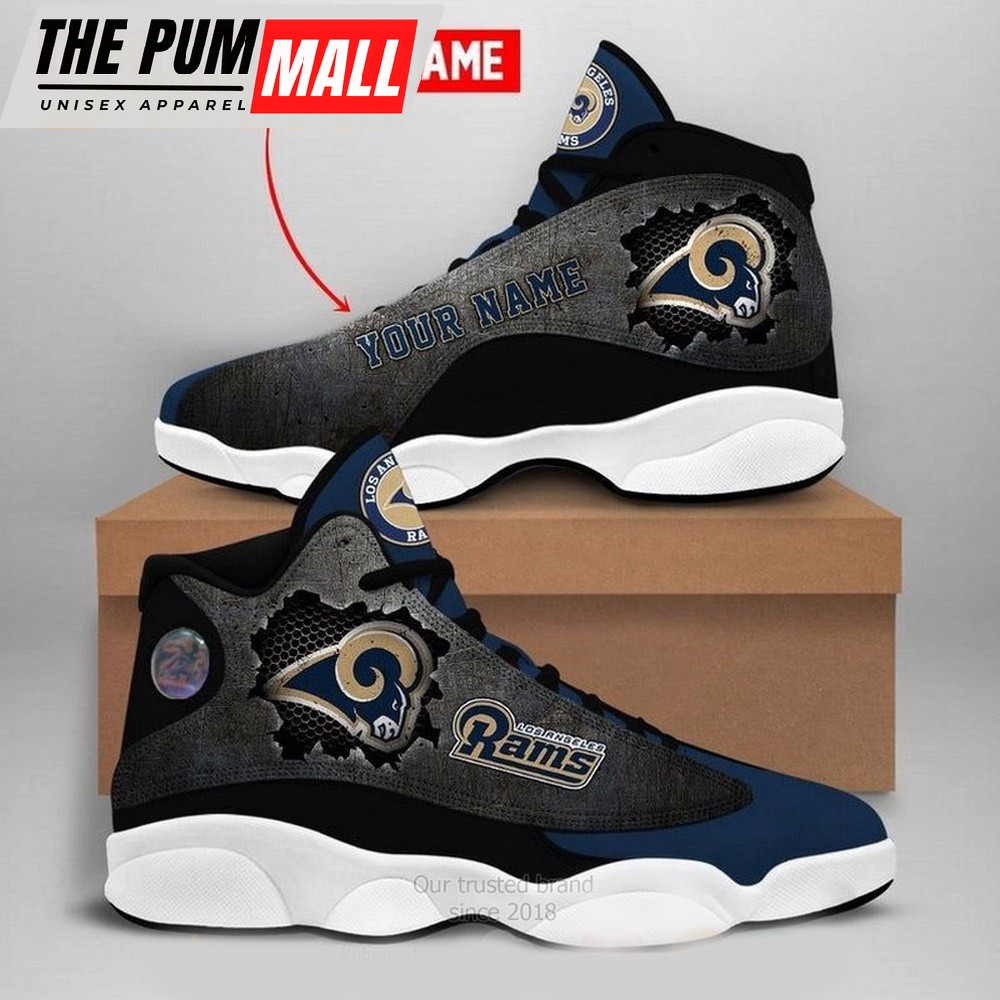 NFL Los Angeles Rams Football Team Custom Name Air Jd 13 Shoes