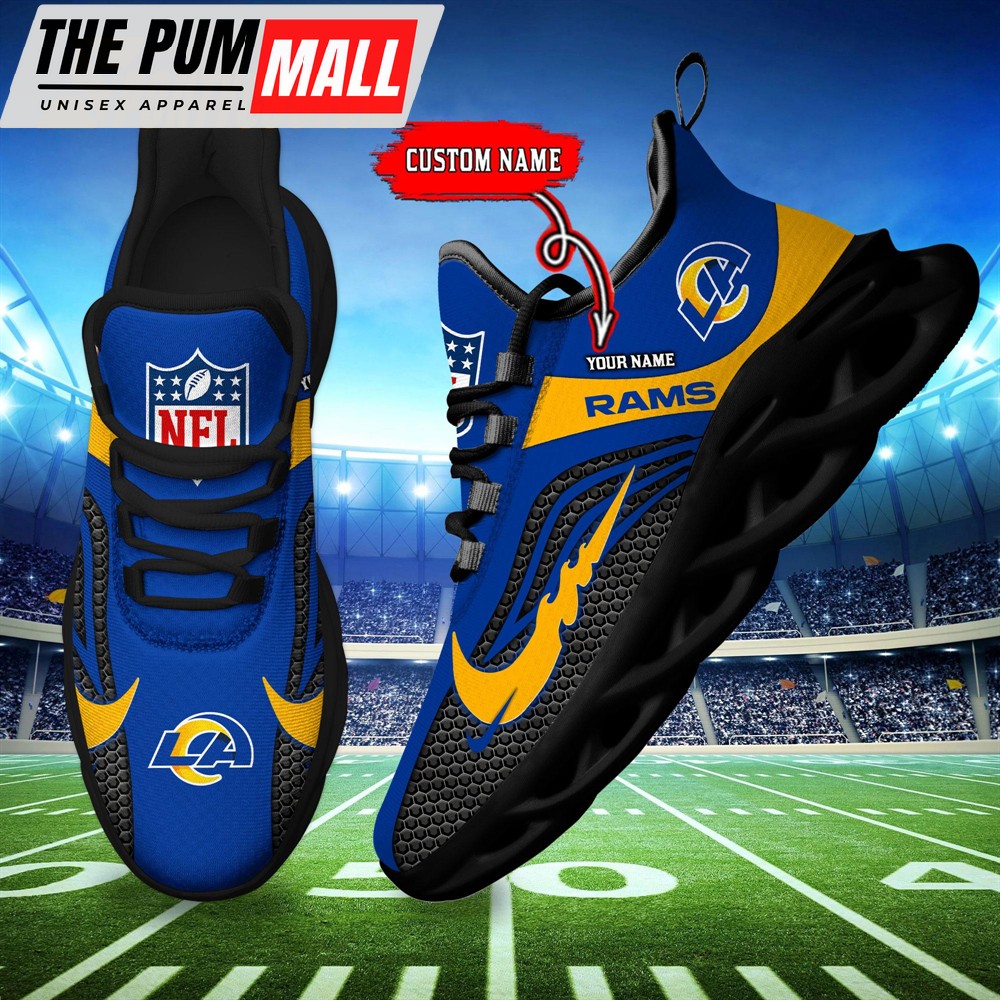 NFL Los Angeles Rams Football Team New Design Max Soul Shoes Sneaker
