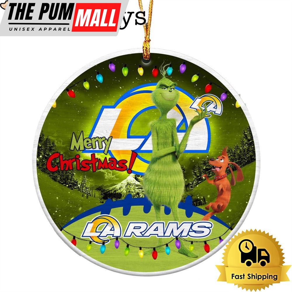NFL Los Angeles Rams Funny Grinch Merry Christmas Ornaments Limited Edition