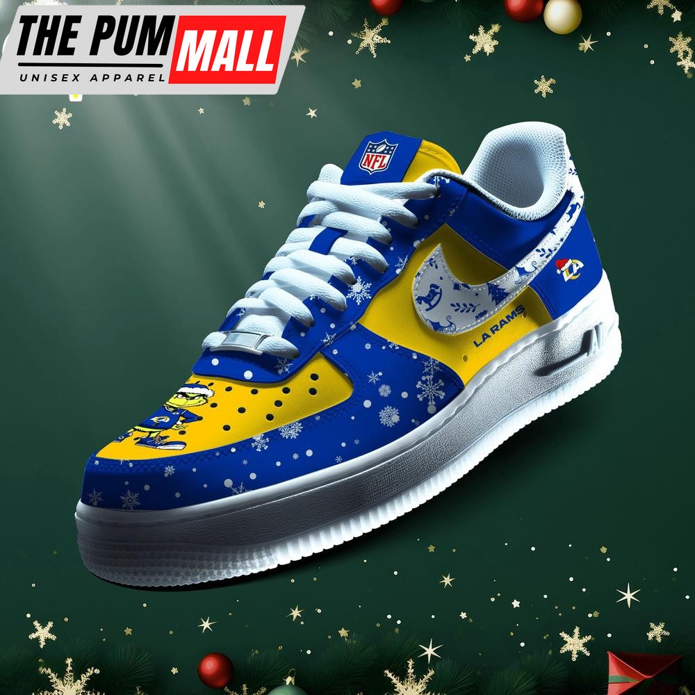 NFL Los Angeles Rams Grinch Merry Christmas Sport Air Force 1 Shoes