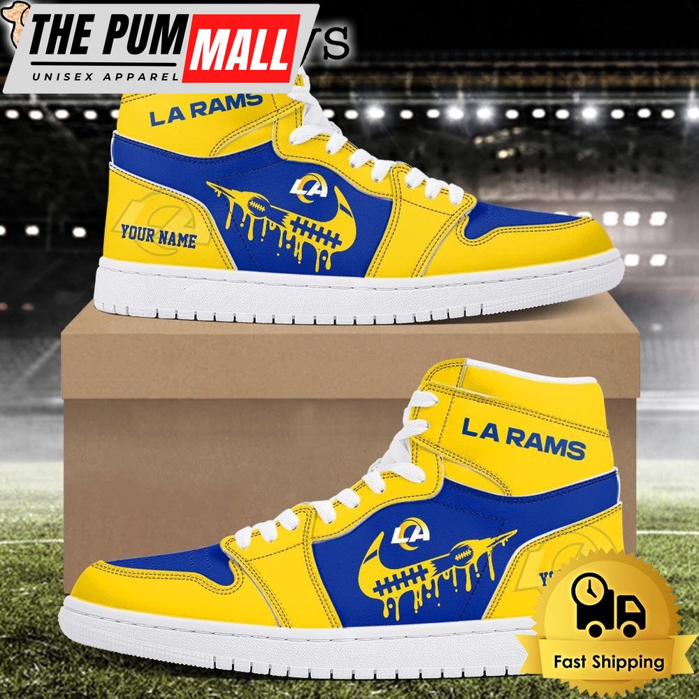 NFL Los Angeles Rams Grunge Style Custom Air Jd 1 Shoes