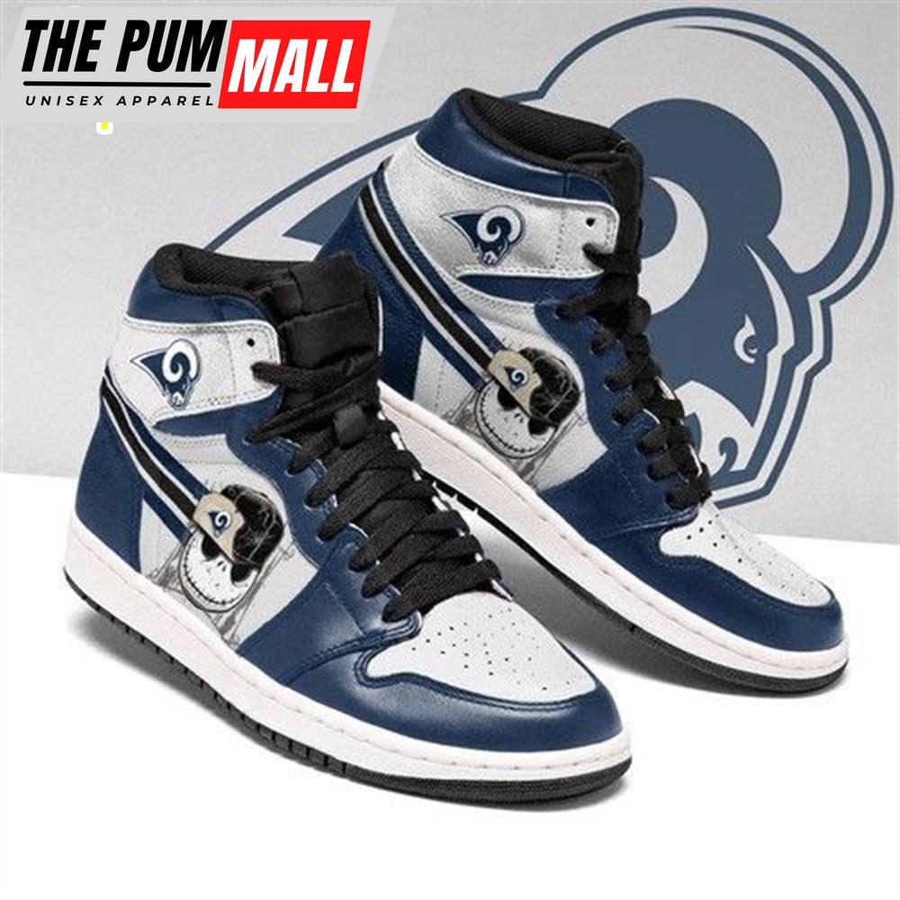 NFL Los Angeles Rams Jack Skellington Edition Air Jd 1 High Sneakers