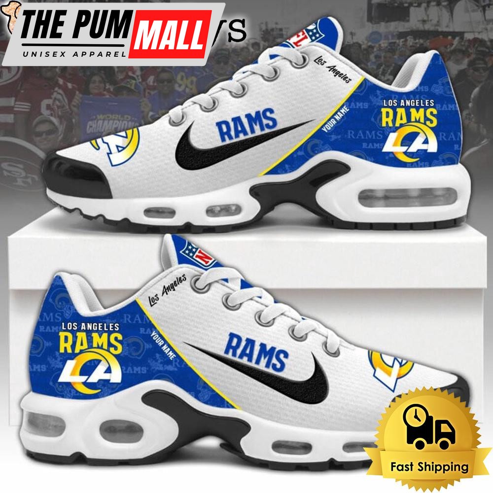 NFL Los Angeles Rams Logo 2024 Custom Air Max Plus Shoes, NFL Fan Shoes